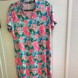 Lulu-B Pink and Blue Floral Dress